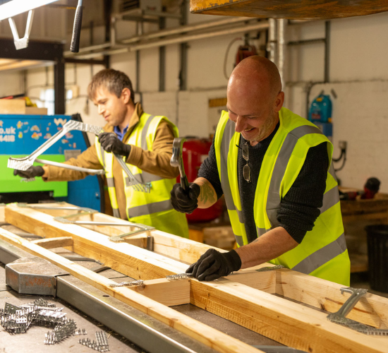 Men working on Floor Joists 2